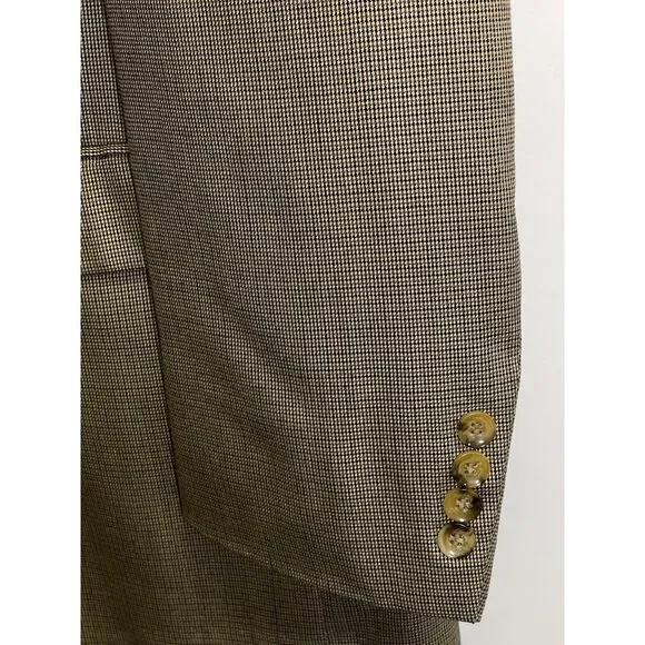 Stafford Men's 44L Silk/Wool Blend Sports Coat Tan Brown Blazer Jacket - Picture 6 of 11